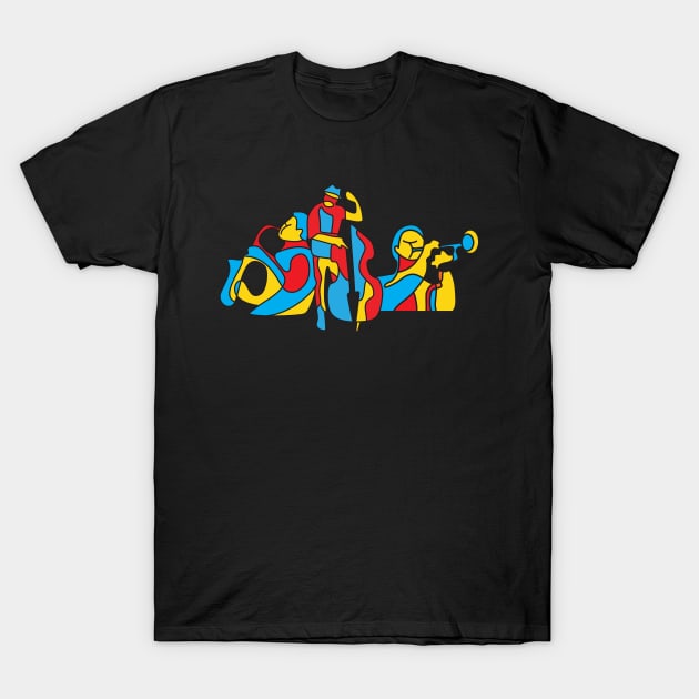 Colorful Modern Musical Design T-Shirt by jazzworldquest